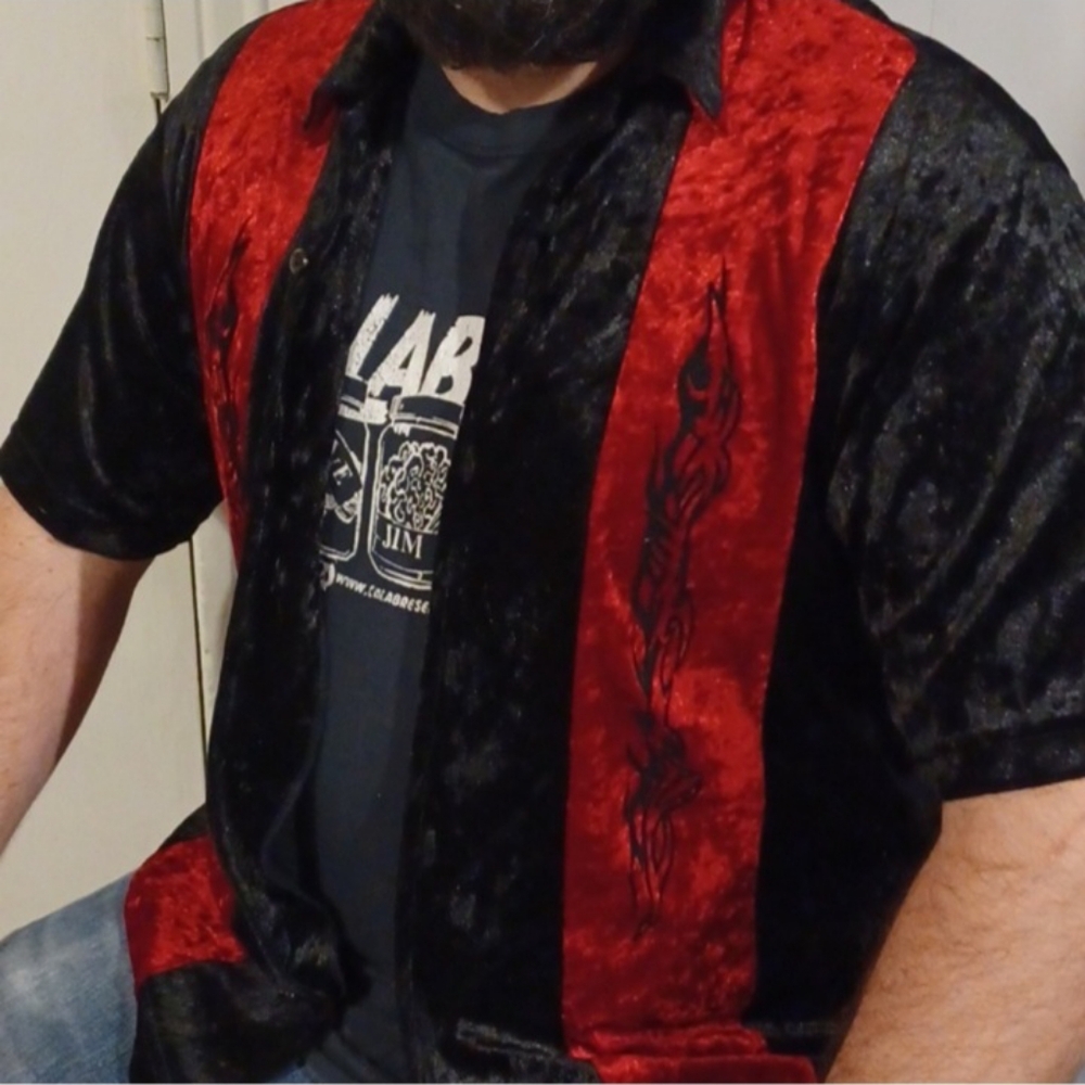 Epidemic it's contagious Vintage velvet shirt
